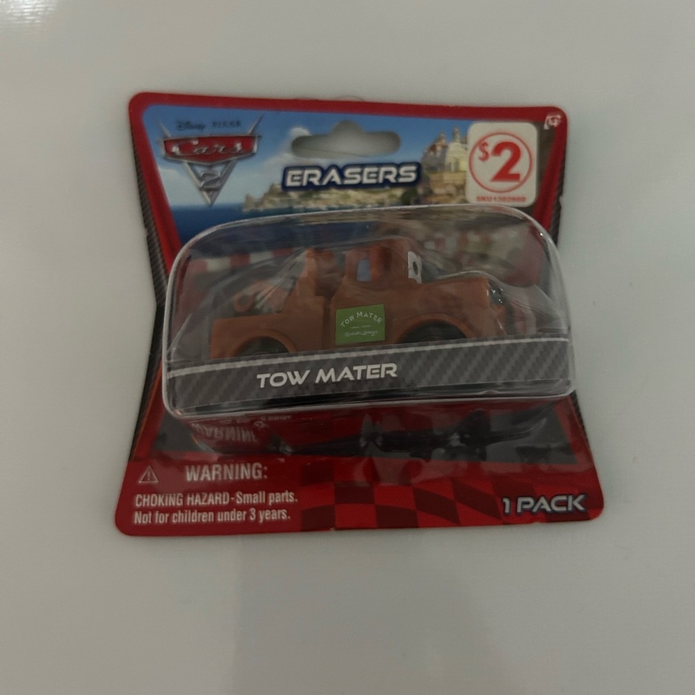 Disney Pixar Cars 2 Tow Mater Eraser